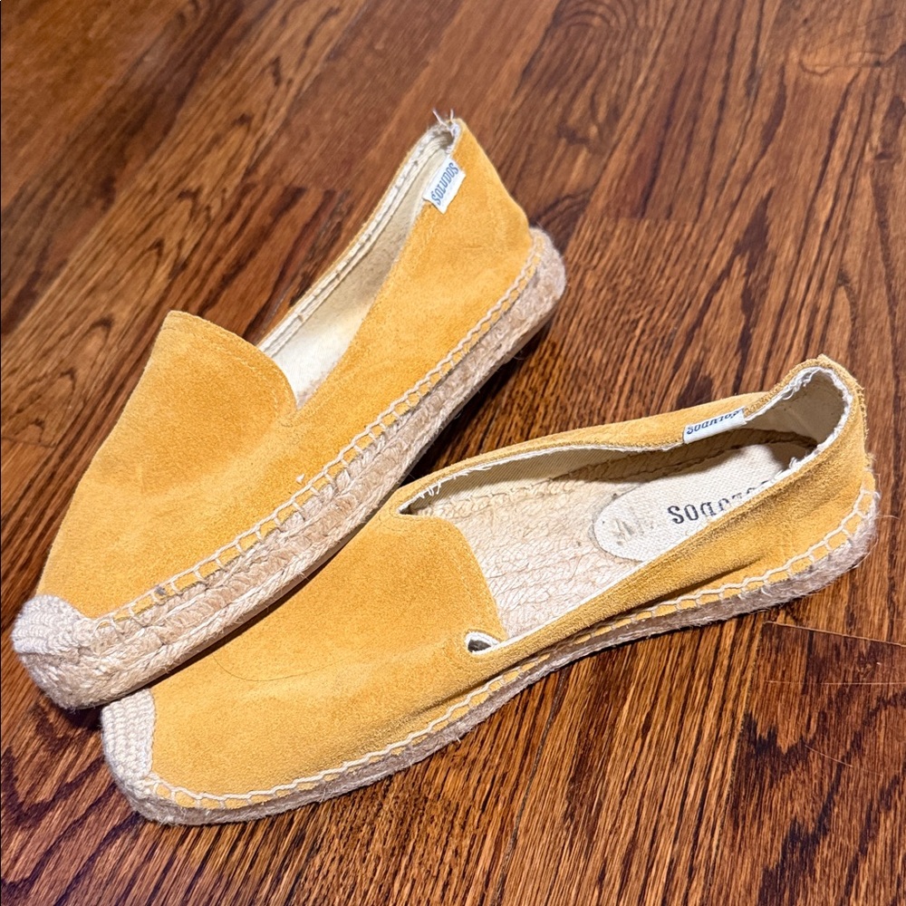 Casual Espadrille Slip-On Shoes - Yellow